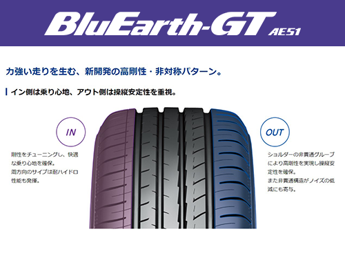 YOKOHAMA BLUEARTH-GT AE51 225/50R18 95W | タイヤの通販 販売と交換 ...